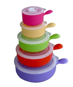 Evelots Set of 5 Deluxe Microwave And Freezer Bowls