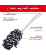 Loofah-Charcoal Back-Scrubber & Bath-Sponges - Image 6