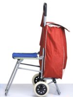 PAffy Foldable Shopping Trolley Bag with Chair - Image 2