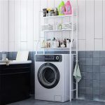 Washing machine storage rack