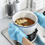 Sponge Rubber Scrub Gloves Cleaning - Image 3
