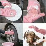 Sponge Rubber Scrub Gloves Cleaning - Image 4