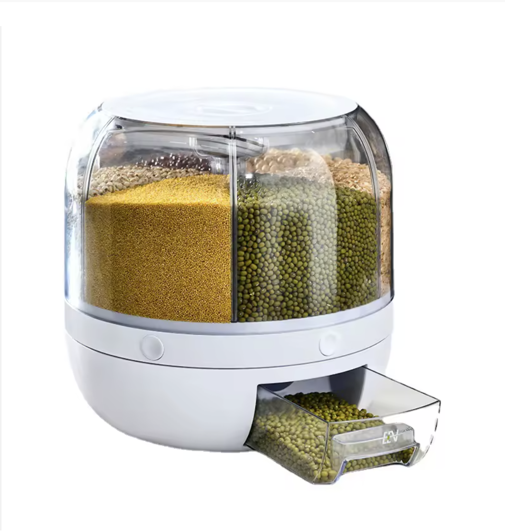 Screenshot 2025-08-25 at 3.12.38 AM 6 Grid Rotating Rice Dispenser - Image 1