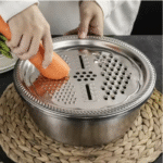 Vegetable Slicer Cutter Drain Basket Stainless Steel - Image 4