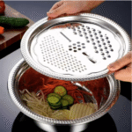 Vegetable Slicer Cutter Drain Basket Stainless Steel - Image 5