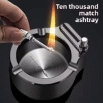 Cigar Ashtray Retro Metal Gray - Image 3