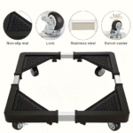 Fridge Stainless Steel Adjustable Base Washer Trolley - Image 4