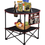 Folding Table with 4 Cup Holders - Image 3