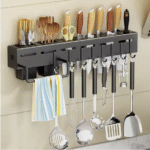 Stainless Steel Knife Block Kitchen Wall Mounted Shelf - Image 2