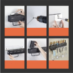 Stainless Steel Knife Block Kitchen Wall Mounted Shelf - Image 4