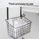 Hanging Door Rear Rack Grid Storage Basket - Image 2