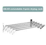 Aluminium wall metal folding extendable clothesline 80CM - Image 3