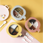 Four-Grid Seasoning Box – Spice Jar Set with Tray & Covers - Image 11