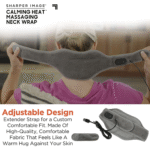 Calming Heat Vibrating Neck Wrap – Heated Massager with Adjustable Strap - Image 3