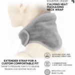 Calming Heat Vibrating Neck Wrap – Heated Massager with Adjustable Strap - Image 9