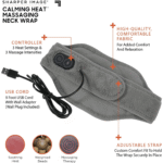 Calming Heat Vibrating Neck Wrap – Heated Massager with Adjustable Strap - Image 10