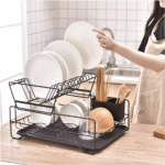 Metal Dish Drain Rack Basket Double-layer - Image 11