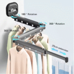 Retractable Clothes Drying Rack – Wall Mounted - Image 3