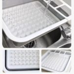 Folding Dish Rack Set with Tray – Kitchen Drainer Organizer - Image 8