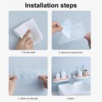 Wall Mount Bathroom Rack – 180° Rotatable Corner Storage Shelf - Image 2