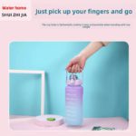 Large Capacity 2000ml Gradient Sports Water Bottle with Straw – BPA Free Tritan - Image 4