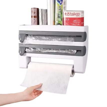 4-in-1 Wall-Mounted Paper Dispenser – Foil, Film & Towel Rack