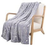 Magic Glow In The Dark Blanket – Star & Moon Luminous Plush Throw