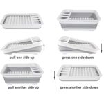 Folding Dish Rack Set with Tray – Kitchen Drainer Organizer - Image 4