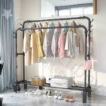 Closet Organizer Coat Rack Stand – Sturdy Carbon Steel Clothes & Shoe Organizer with Hooks - صورة 7