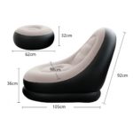 Portable Inflatable Sofa with Footstool – Foldable Bean Bag Leisure Chair - Image 3
