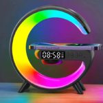 15W Wireless Charger Alarm Clock – Speaker & RGB Night Lamp - Image 2