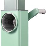 Rotary Vegetable Grater – Manual Mandoline Slicer with 3 Drum Blades