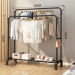 Closet Organizer Coat Rack Stand – Sturdy Carbon Steel Clothes & Shoe Organizer with Hooks - صورة 3
