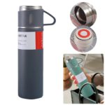 🏷️ Vacuum Flask Set – 500ML Stainless Steel Business Thermos with 3 Cups - Image 2