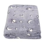 Magic Glow In The Dark Blanket – Star & Moon Luminous Plush Throw - Image 2