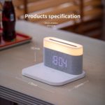 Digital Alarm Clock with 15W Wireless Charger & Night Light - Image 4