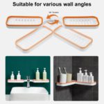 Wall Mount Bathroom Rack – 180° Rotatable Corner Storage Shelf - Image 6