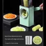 Rotary Vegetable Grater – Manual Mandoline Slicer with 3 Drum Blades - Image 5