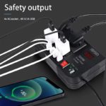 Car Power Inverter – DC 12V to AC 220V Converter with 4 USB & 4 AC Outlets 300W - Image 5