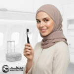 Black Travel Folding Toothbrush - Image 2