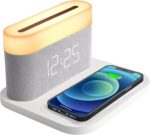 Digital Alarm Clock with 15W Wireless Charger & Night Light