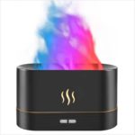 LED Flame Ultrasonic Humidifier – Essential Oil Aroma Diffuser with Night Light