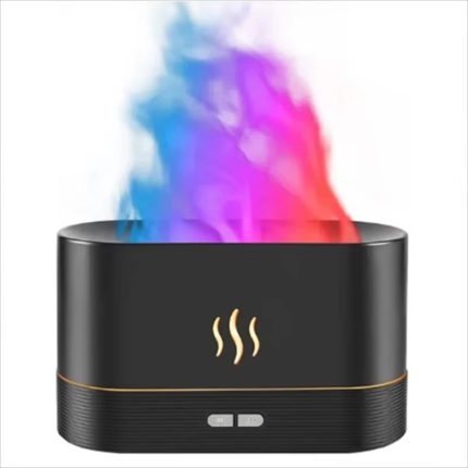 LED Flame Ultrasonic Humidifier – Essential Oil Aroma Diffuser with Night Light