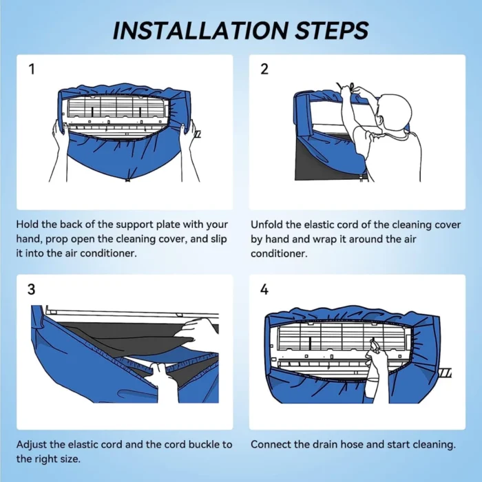 Air Conditioning Cleaning Waterproof Cover Bag - صورة 3