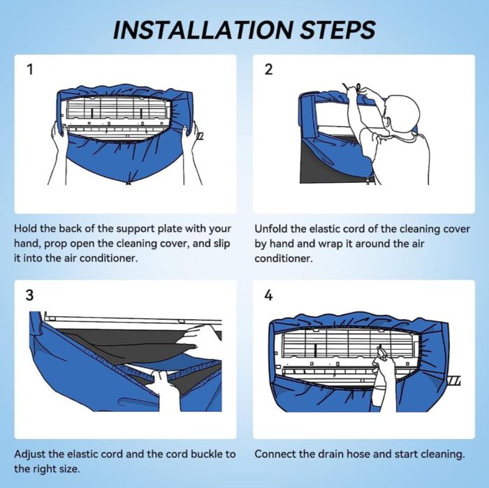 Air Conditioning Cleaning Waterproof Cover Bag - صورة 6