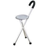 Folding Tripod Cane Chair - Image 2