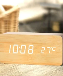 Wooden Digital Alarm Clock