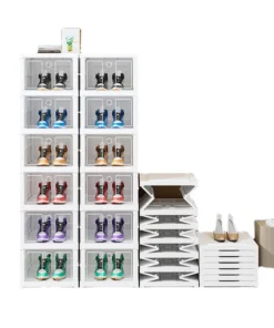 Folding Transparent Plastic Shoes Storage