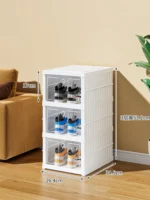 Folding Transparent Plastic Shoes Storage - Image 2