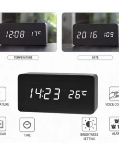 Alternative view of Wooden Digital Alarm Clock